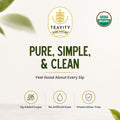Pure, simple and clean: no added sugar, no artificial dyes, preservative-free