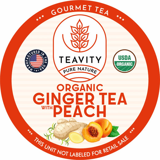 Organic Ginger Tea Pods with Peach