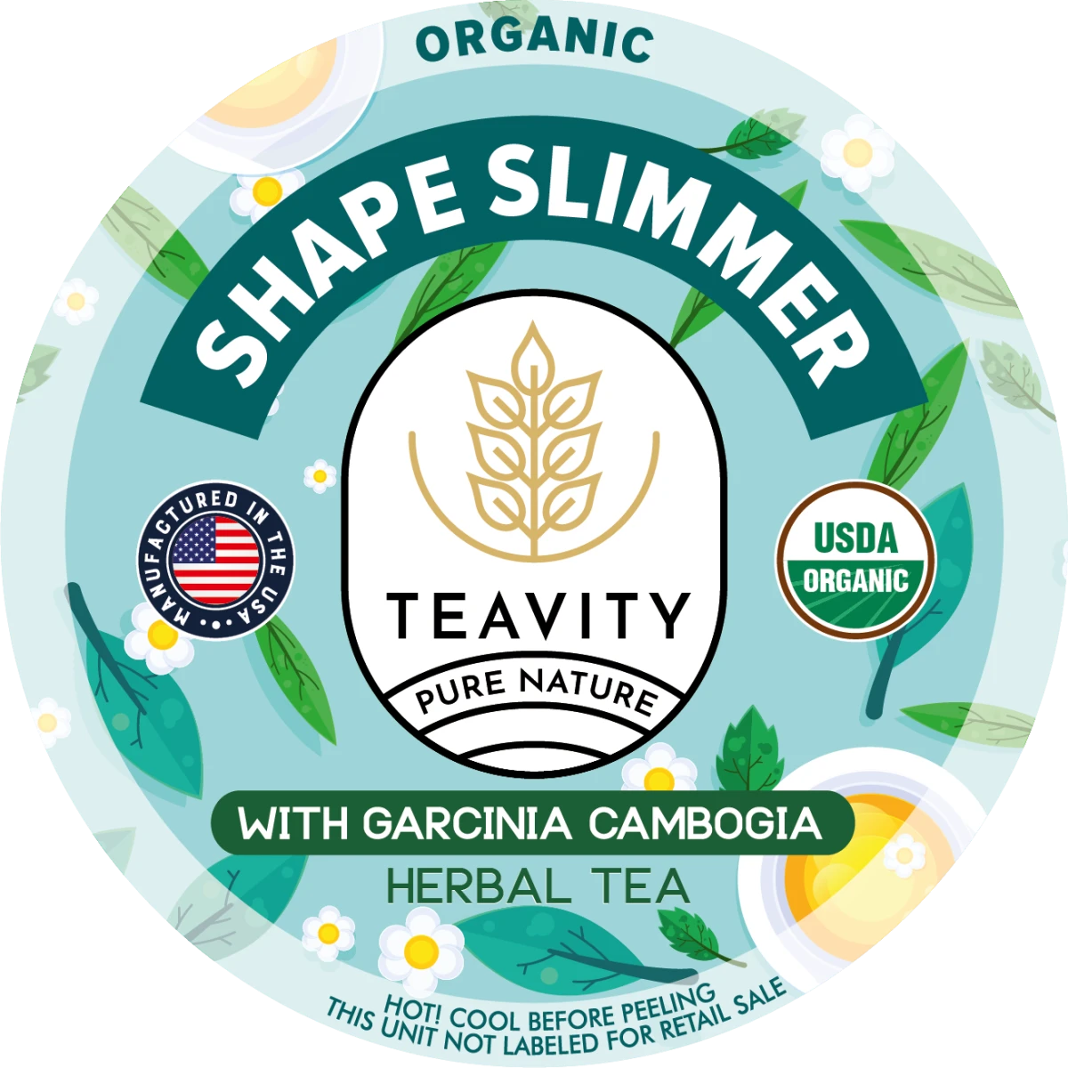 Teavity Organic Shape Slimmer tea pod lid