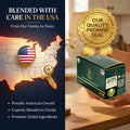 Blended with care in the USA, Teavity Organic Ginger Green Tea 24 count box