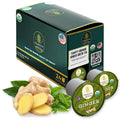 Teavity Organic Ginger Green Tea pods, 24 count box with fresh ginger root and green tea leaves