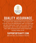 Quality assurance guarantee for Organic Earl Grey Black Tea from Teavity