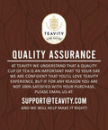 Teavity quality assurance and satisfaction guarantee for Organic Ginger Black Tea Pods