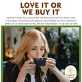 Woman enjoying Teavity Organic Lemongrass Cinnamon Tea Pods – Herbal Keurig Brew