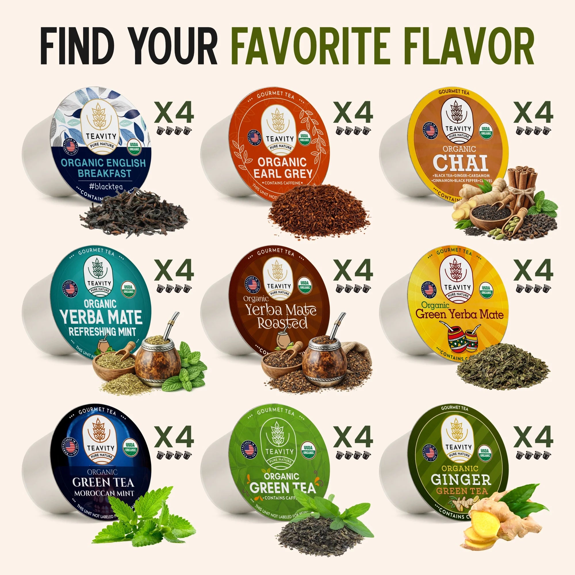 organic black tea organic yerba mate organic green tea